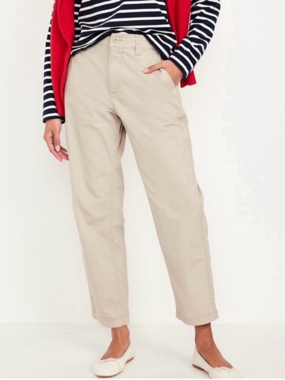 NWT Women’s Old Navy OG Chino Ankle Pants - Cream (XS)